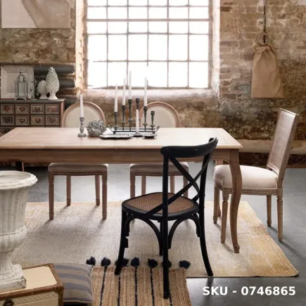 Tavolo allungabile Domitille in legno di Mango, finitura naturale - Stile Moderno, Contemporaneo – Made in Italy – 180x90x76 cm