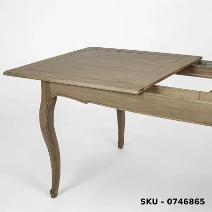Tavolo allungabile Domitille in legno di Mango, finitura naturale - Stile Moderno, Contemporaneo – Made in Italy – 180x90x76 cm