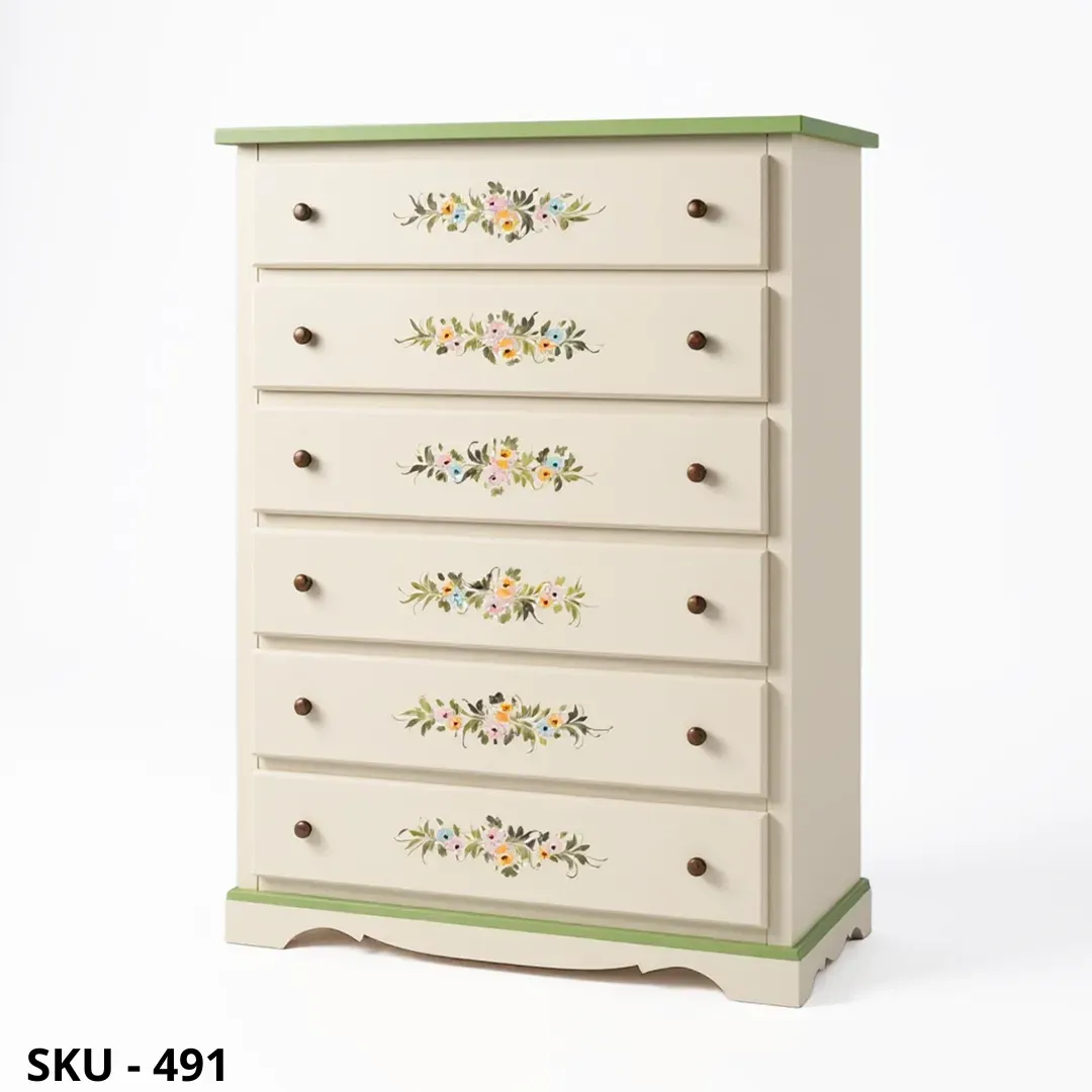 marca-design-shop-cassettiera-in-legno-bianco-con-decori-6-cassetti-zoccolo-aperto-marcadesign-sku491