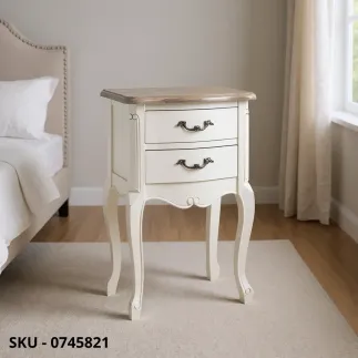 Cassettiera Justine in legno, con 2 cassetti - Made in Italy