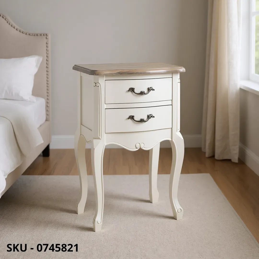 Cassettiera Justine in legno, con 2 cassetti - Made in Italy