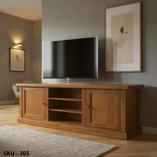 Mobile Porta TV in legno, Noce Scuro e Bianco Opaco, con 2 Ante e Vani a giorno - Arte Povera - Made in Italy - 160x46x56 cm