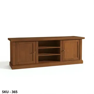 Mobile Porta TV in legno, Noce Scuro e Bianco Opaco, con 2 Ante e Vani a giorno - Arte Povera - Made in Italy - 160x46x56 cm