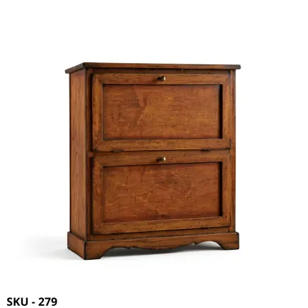 Scarpiera in legno, noce scuro e bianco opaco, 2,3,4 e 5 ante - Arte povera - Made in Italy - 80x100/140/170/200x30 cm