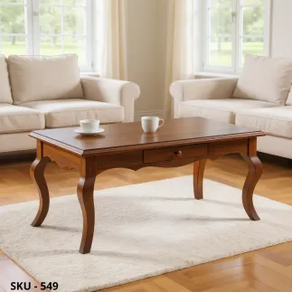 Tavolino fisso in legno, noce scuro e bianco opaco, con cassetto - Arte Povera - Stile classico - Made in Italy - 100x50x45 cm