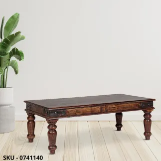 Tavolino Jaipur in Legno, Noce scuro, gambe a cipolla - Made in Italy - 60x60x40 cm, 110x60x40 cm, 160x90x76 cm e 200x100x76 cm