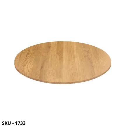 Set 2 piani tavolo rotondi in laminato, bianco opaco e rovere - Stile Moderno, Contemporaneo - Made in Italy - Øx60/70/80x1.8 cm