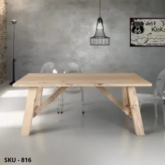 Tavolo fisso in rovere massello nodo aperto – Stile Moderno – Contemporaneo - Made in Italy – 180x90x78 cm, 250x100x78 cm