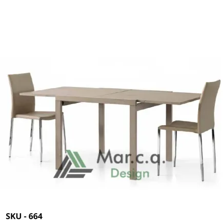 Tavolo allungabile, rovere tortora con 2 allunghe da 45 cm – Stile Moderno – Made in Italy – 90x90 cm / 180x90 cm