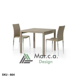 Tavolo allungabile, rovere tortora con 2 allunghe da 45 cm – Stile Moderno – Made in Italy – 90x90 cm / 180x90 cm