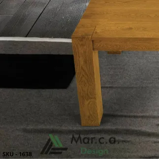 Tavolo allungabile in legno massello, finitura grano - Stile Moderno - Contemporaneo - Made in Italy