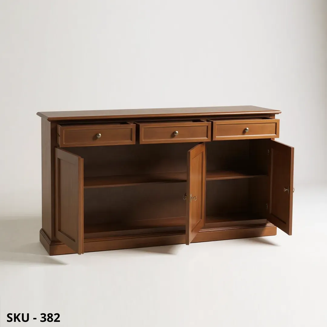 marca-design-shop-credenza-in-legno-noce-scuro-3-ante-e-3-cassetti-stile-classico-made-in-italy-marcadesign-sku382-ambientata
