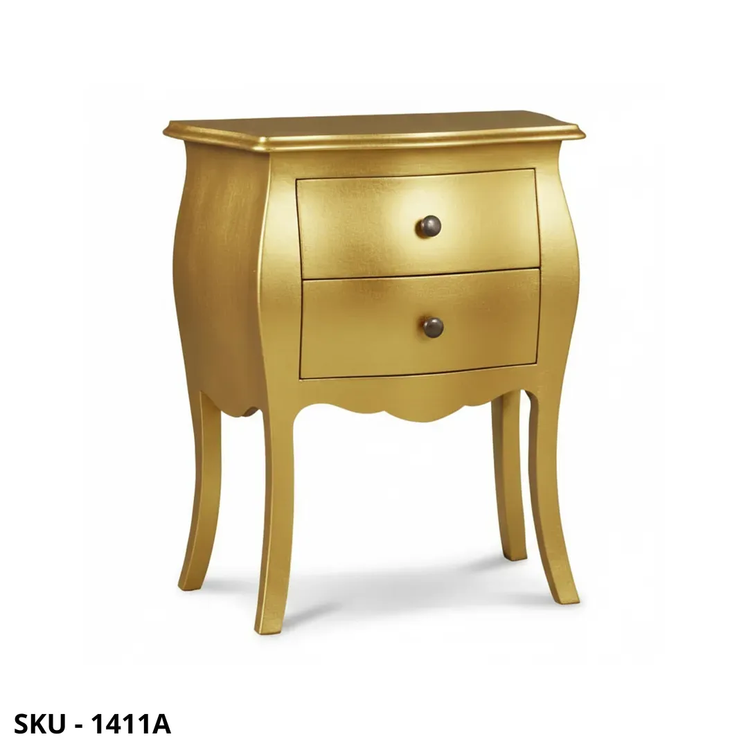 marca-design-shop-comodino-con-2-cassetti-classico-foglia-oro-marcadesign-sku1411A