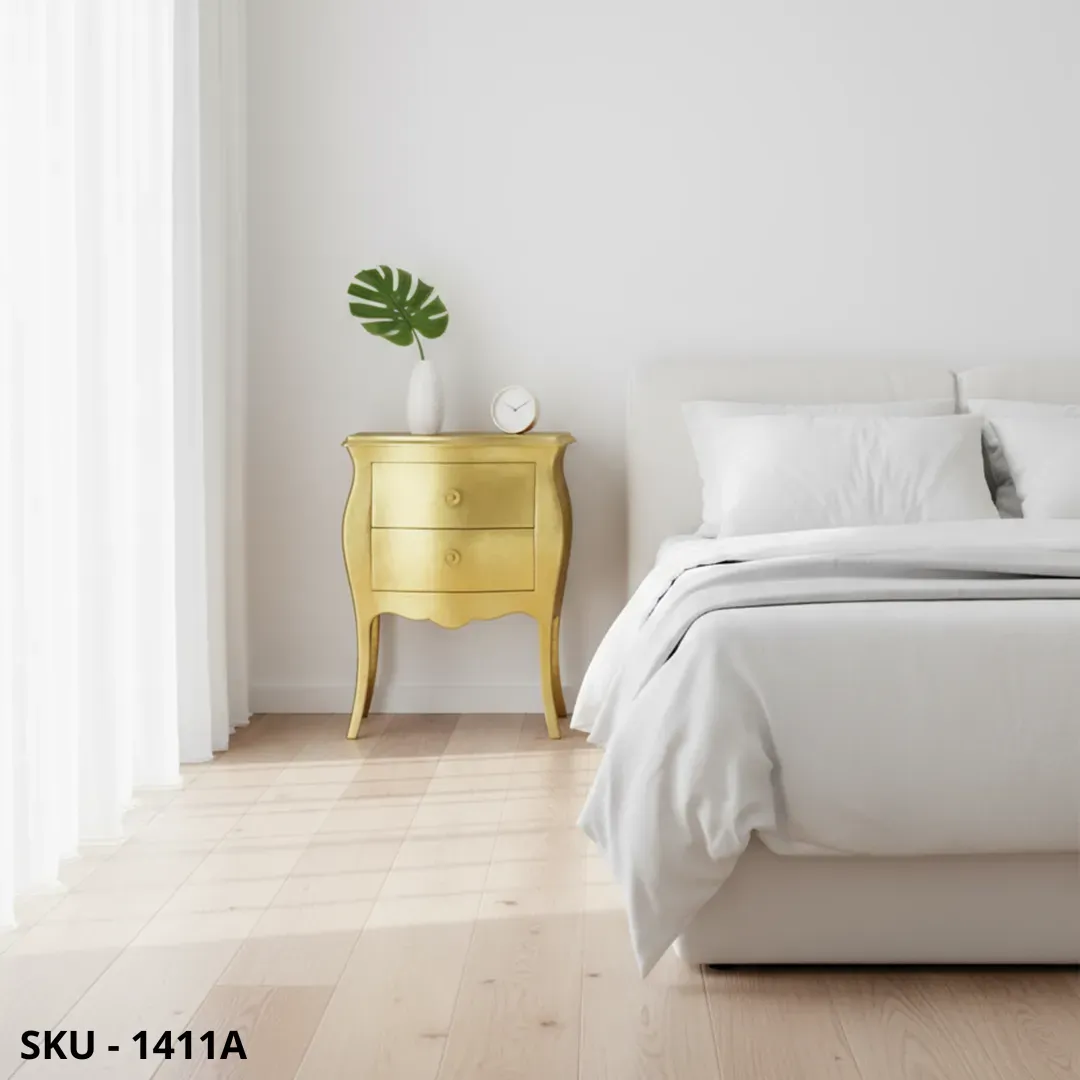 marca-design-shop-comodino-con-2-cassetti-classico-foglia-oro-marcadesign-sku1411A-ambientata