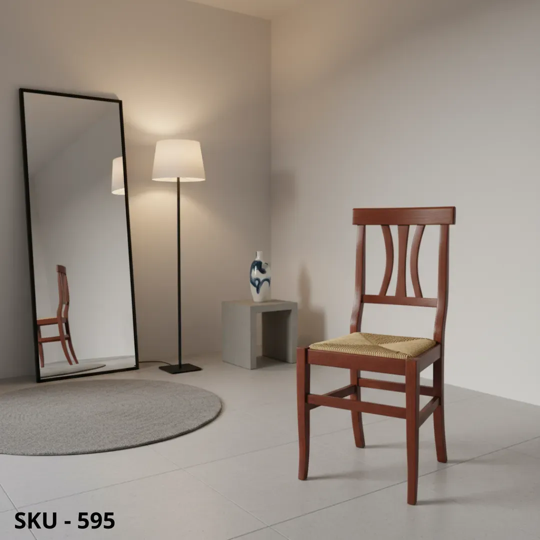 Set di 2 Sedie Classiche in Legno di Faggio - Made in Italy