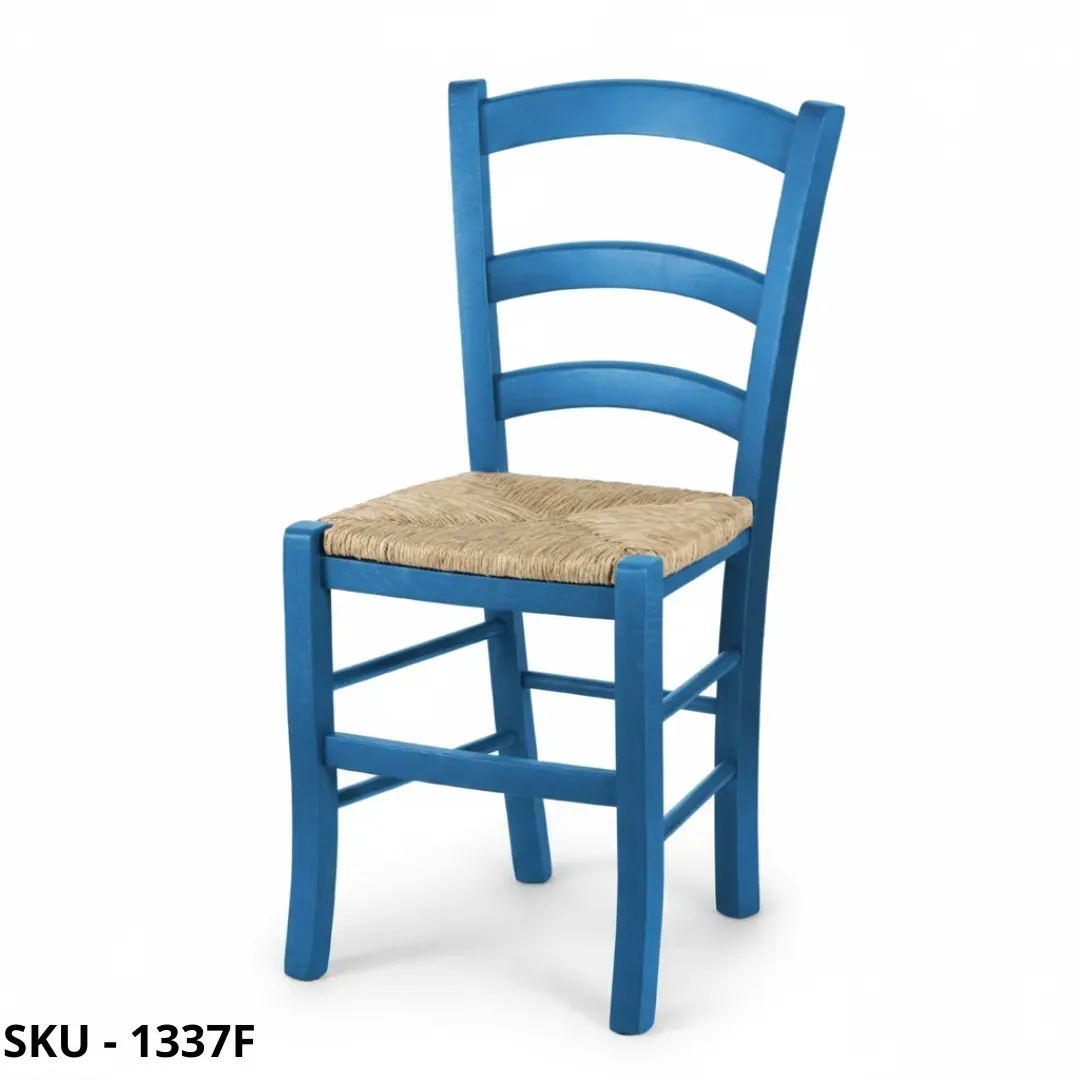 Marca-design-shop-arredamento-moderno- Set 2 Sedie in Legno-Seduta in Paglia - Arte Povera - Stile Classico - Made in italy