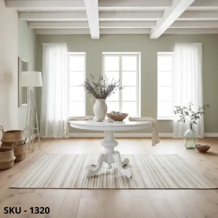 Tavolo rotondo allungabile, Bianco opaco, gambe sagomate - Arte Povera - Stile Classico - Made in Italy - 120x120x75 cm