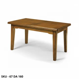 Tavolo fratino allungabile, noce scuro e bianco opaco – Arte povera – Made in Italy – 160×85×78 cm, 180×85×78 cm, 180×100×78 cm