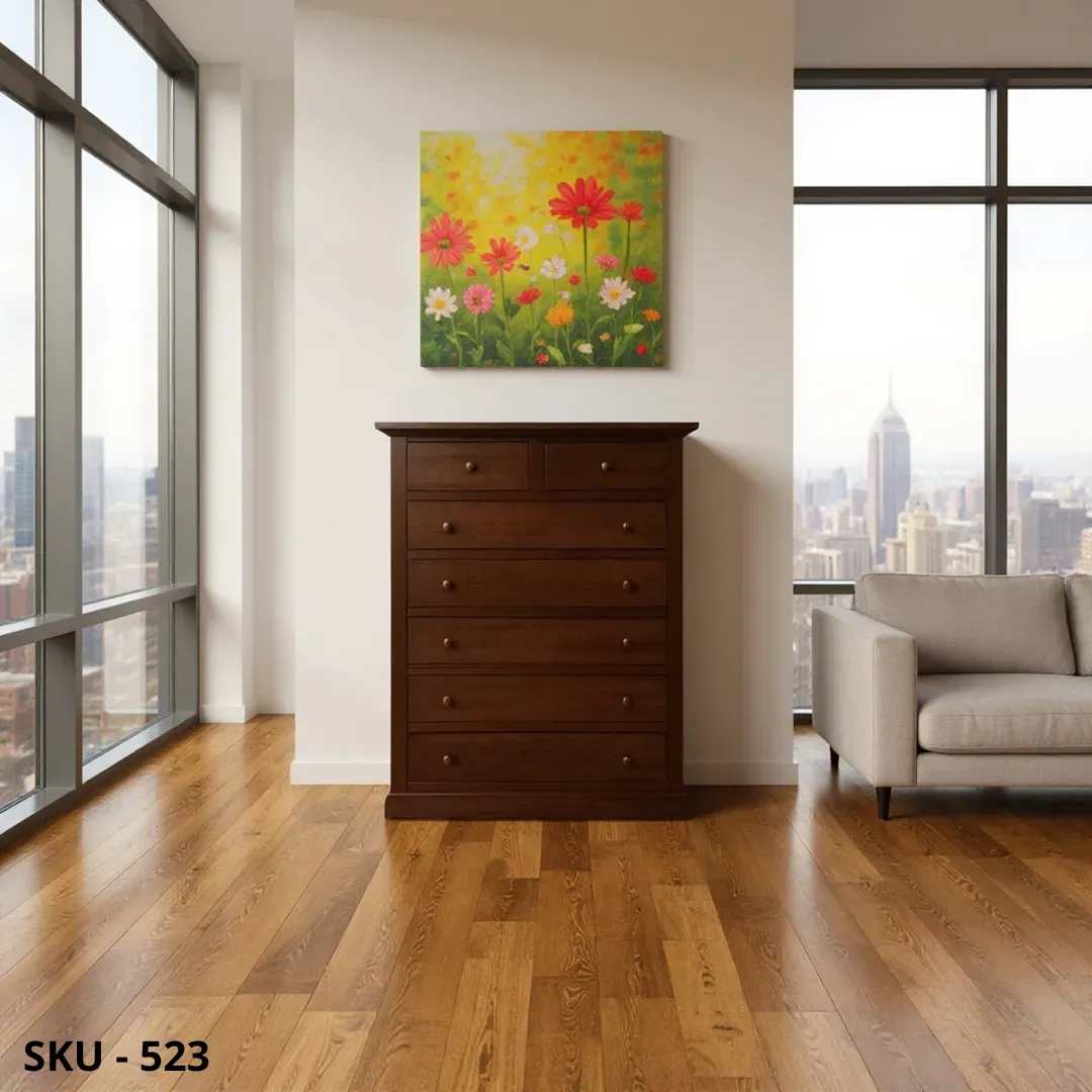 Cassettiera in Legno, 6 cassetti e 2 Cassettini - Made in Italy