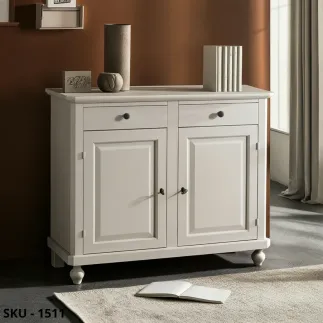 Credenza, Madia in Legno, con 2 Ante e 2 Cassetti - Made in Italy