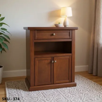 Mobile Porta Telefono, con 2 Ante, Cassetto e Vano - Made in Italy