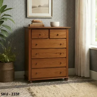 Cassettiera in legno, con 6 Cassetti - Arte Povera - Made in Italy