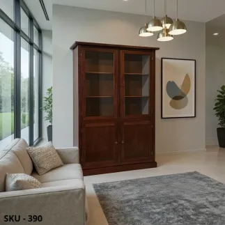 Marca-design-shop-Vetrina-noce-scuro-arte-povera-stile-classico-marcadesign-sku390-ambientata