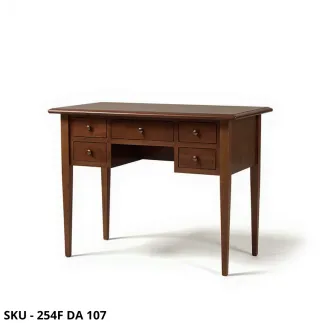 Scrivania, Noce scuro e Bianco Opaco, 5 cassetti - Arte povera - Made in Italy - 107x56x81 cm, 130x65x81 cm, 150x65x81