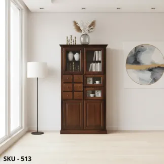 marca-design-shop-dispensa-in-legno-a-4-ante-e-8-cassetti-noce-scuro-marcadesign-sku513-ambientata