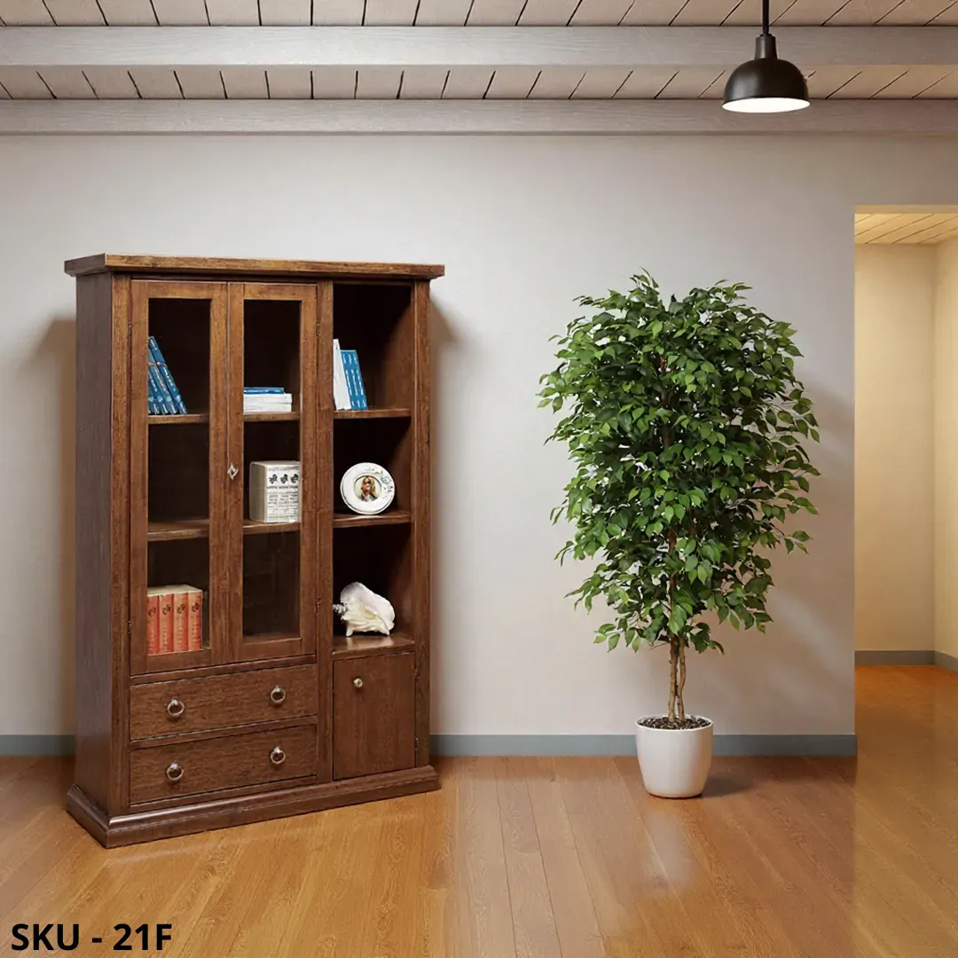 marca-design-shop-vetrina-in-legno-noce-scuro-stile-classico-made-in-italy-marcadesign-sku21F-ambientata