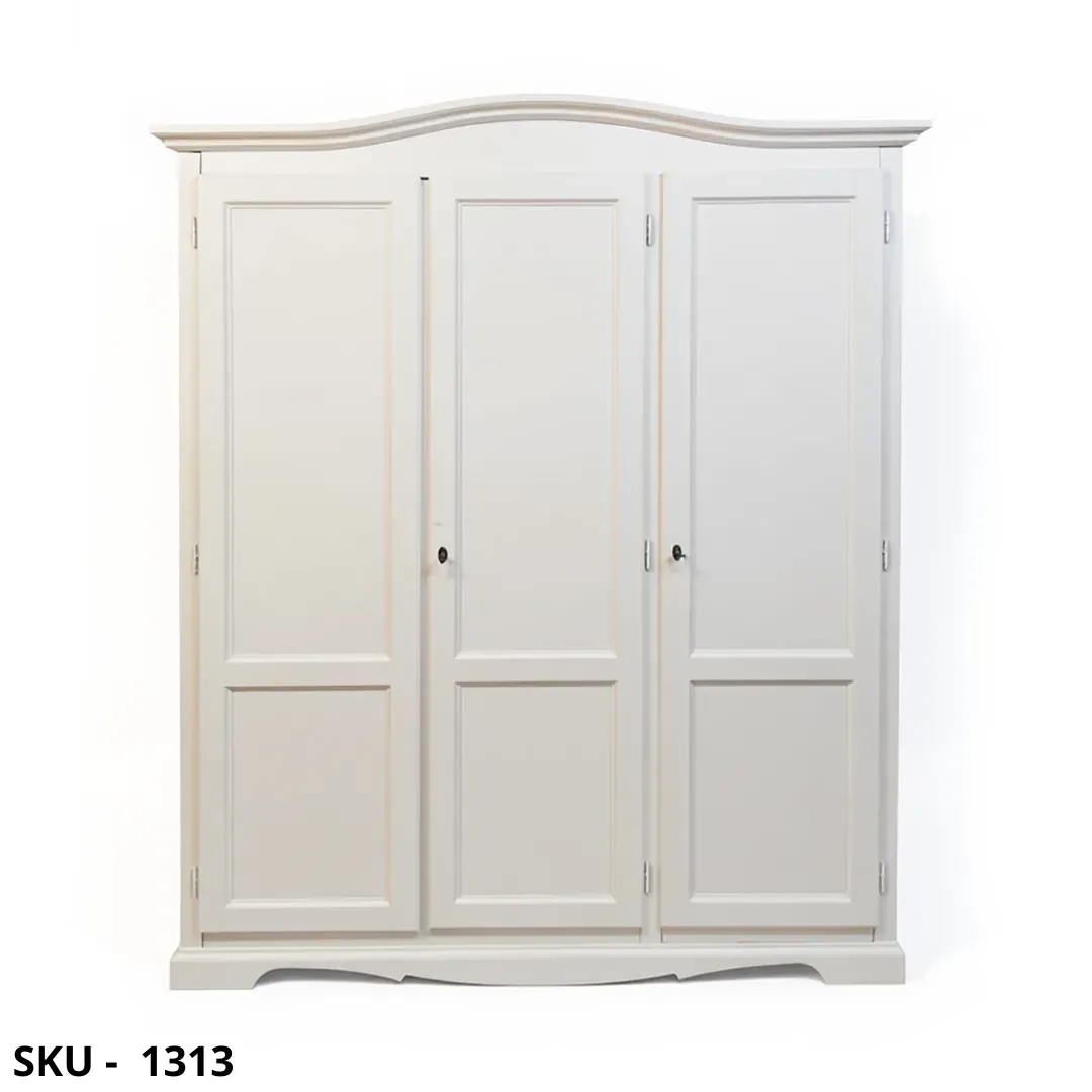 Armadio in legno, con 3 ante - Arte povera - Made in Italy