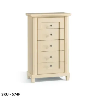 Cassettiera in Legno Avorio Patinato, 5 o 7 Cassetti -  Arte Povera - Stile Classico - Made in Italy