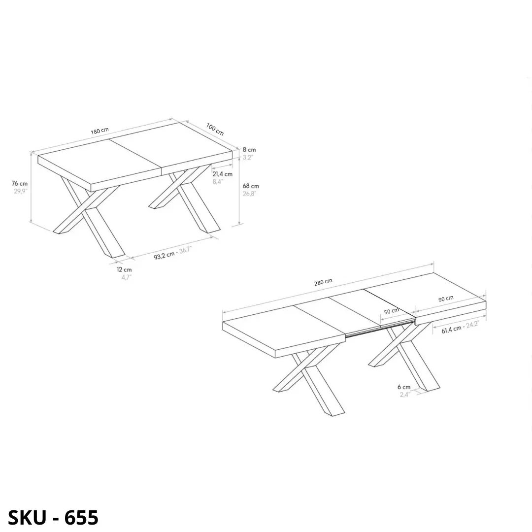 Tavolo-da-pranzo-allungabile-noce-base-a-crociera-e-2-allunghe-da-50-cm-Stile-Moderno-Made-in-Italy-marcadesign-sku654