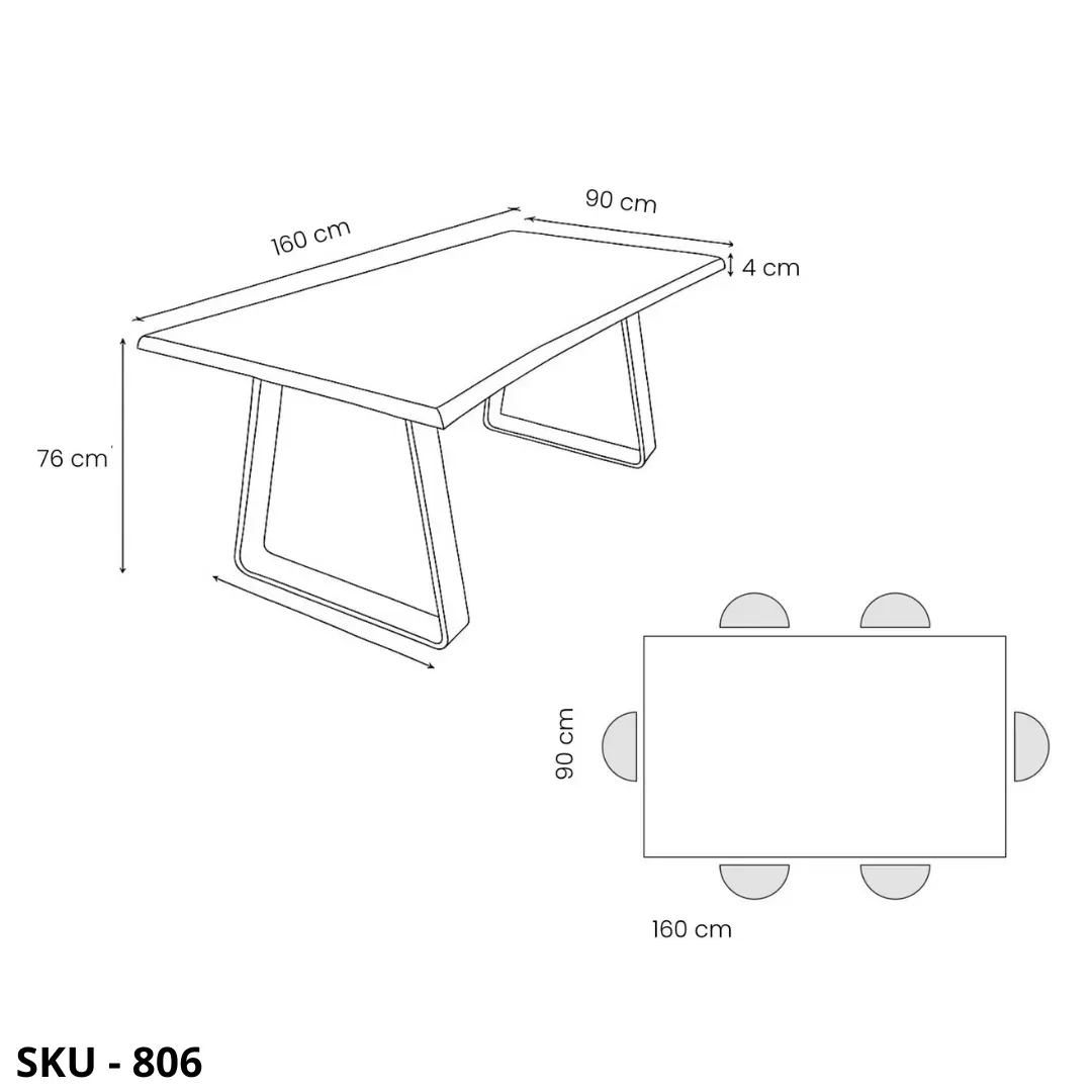 Marca-design-shop- Tavolo fisso-Stile Moderno – Contemporaneo - Made in Italy