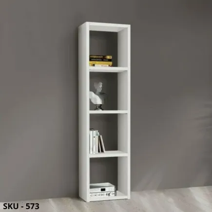 Libreria A Cubi In Laminato Bianco Frassinato - Stile Moderno – Contemporaneo – Made in Italy