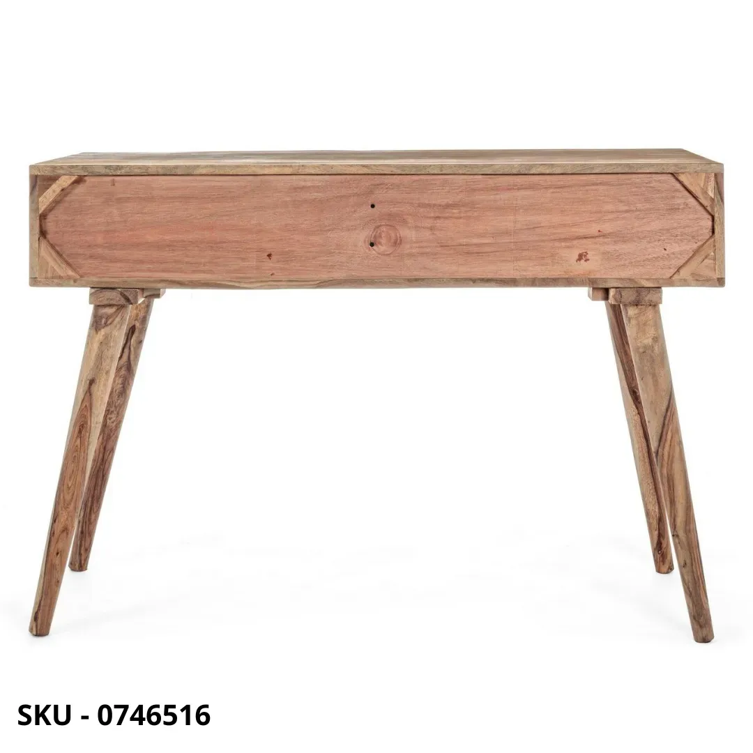 Marca-design-shop-arredamento-moderno- Consolle Kant in Legno Sheesham con 2 Cassetti – Stile Moderno – Made in Italy