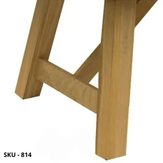 Tavolo fisso rettangolare in rovere massello, piano impiallacciato, rovere naturale - Stile Moderno - Made in Italy