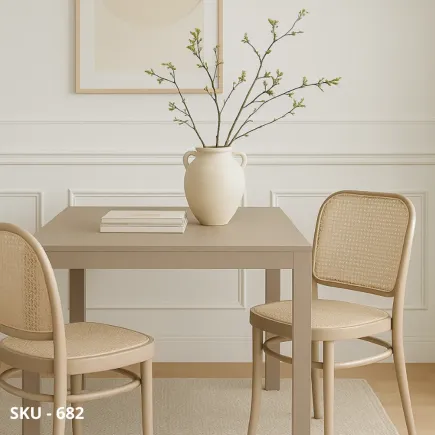 Tavolo Allungabile in legno, bianco frassinato, 1 allunga – Stile Moderno - Contemporaneo – Made in Italy