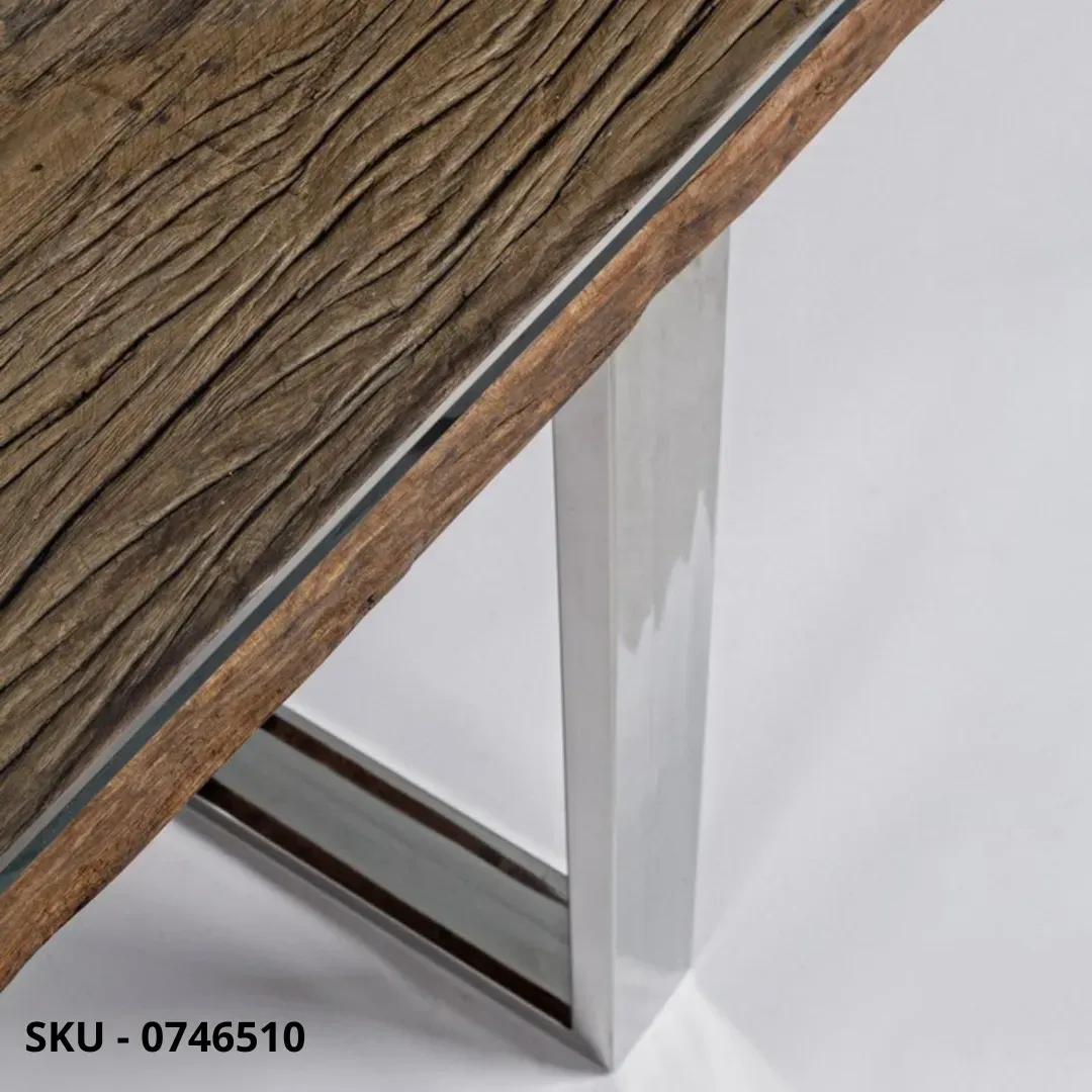 marca-design-shop-stile-moderno-stile-contemporaneo-Tavolo Fisso in Legno Riciclato e Vetro Temperato