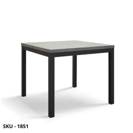 Tavolo allungabile in metallo effetto cemento con allunga laterale – Stile Moderno - Contemporaneo - Made in Italy