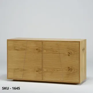 Base Credenza Madia 4 Ante Battenti in Rovere Nodato – Stile Moderno – Contemporaneo – Made in Italy – 180×50 h.88 cm