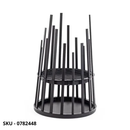 Braciere Alabama in Acciaio Verniciato Nero - Stile Moderno – Contemporaneo – Made in Italy – Ø50 x H70