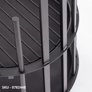 Braciere Alabama in Acciaio Verniciato Nero - Stile Moderno – Contemporaneo – Made in Italy – Ø50 x H70
