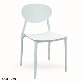 Set 4 Sedie Impilabili in Polipropilene, Bianco, Grigio, Tortora – Stile Moderno – Contemporaneo – Made in Italy – 50x43x81h cm