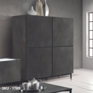 marca-design-shop-stile-moderno-stile-contemporaneo-Madia in Grigio Cemento o Acciaio Ossidato