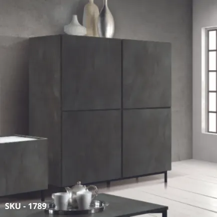 marca-design-shop-stile-moderno-stile-contemporaneo-Madia in Grigio Cemento o Acciaio Ossidato