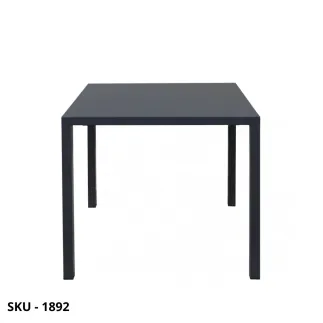 Tavolo Quadrato in Metallo Zincato, Finitura Antracite – Stile Moderno – Contemporaneo – Made in Italy