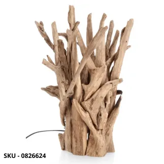 marca-design-shop-stile-moderno-stile-contemporaneo-Piantana Ace in Legno di Teak Riciclato con Paralume in Cotone