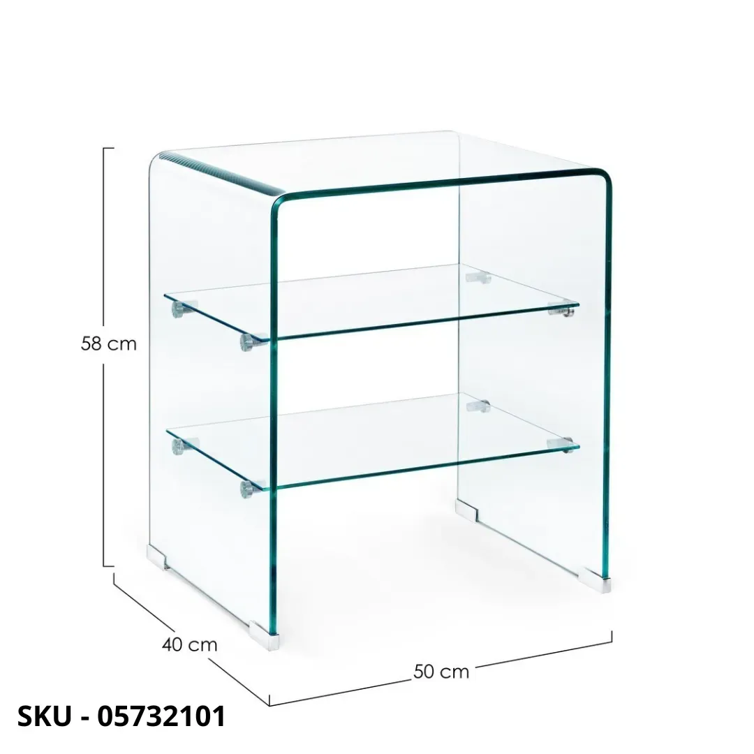 marca-design-shop-stile-moderno-stile-contemporaneo-Mobiletto Iride in Vetro con 3 Ripiani in Vetro