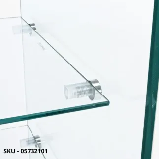 Mobiletto Iride in Vetro con 3 Ripiani in Vetro - Stile Moderno – Contemporaneo – Made in Italy